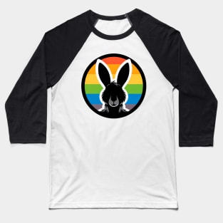 LGBTQ Pride Rabbit Anthro Furry Rainbow Logo Baseball T-Shirt